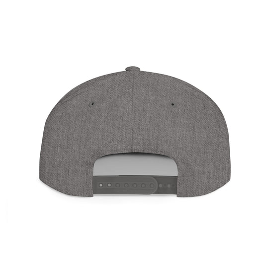 Snapback Hat — Distressed Floral Crown Embroidered Flat-Bill Cap