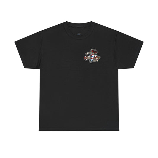 Barber Shop Vintage Tattoo Tee — Classic Barbershop Logo T-Shirt